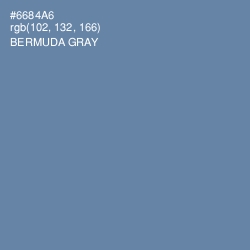 #6684A6 - Bermuda Gray Color Image